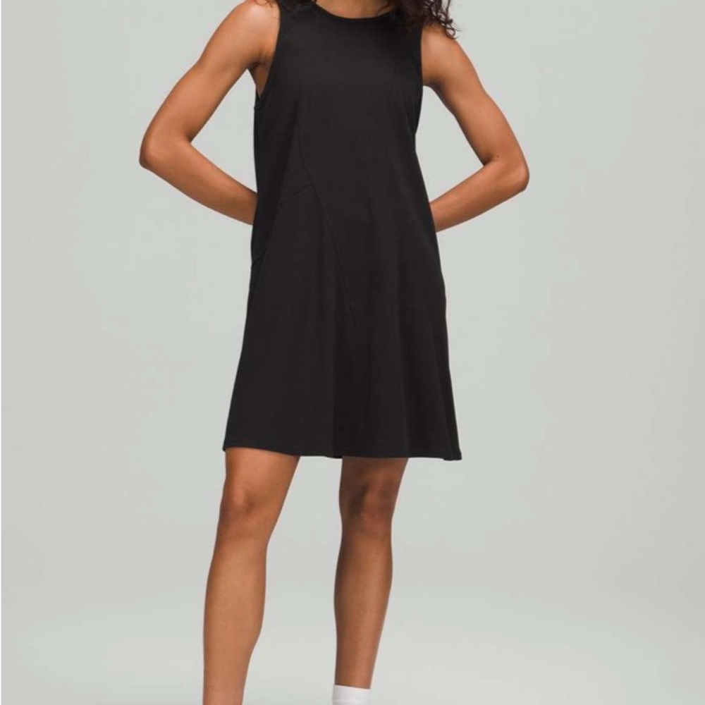 Sleeveless Black A-Line Dress